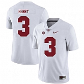 Alabama Crimson Tide 3 Derrick Henry White Nike College Football Jersey Dzhi,baseball caps,new era cap wholesale,wholesale hats